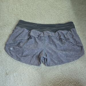 Lululemon Athletica Speed Up 2.5 Gray Athletic Shorts Size 12